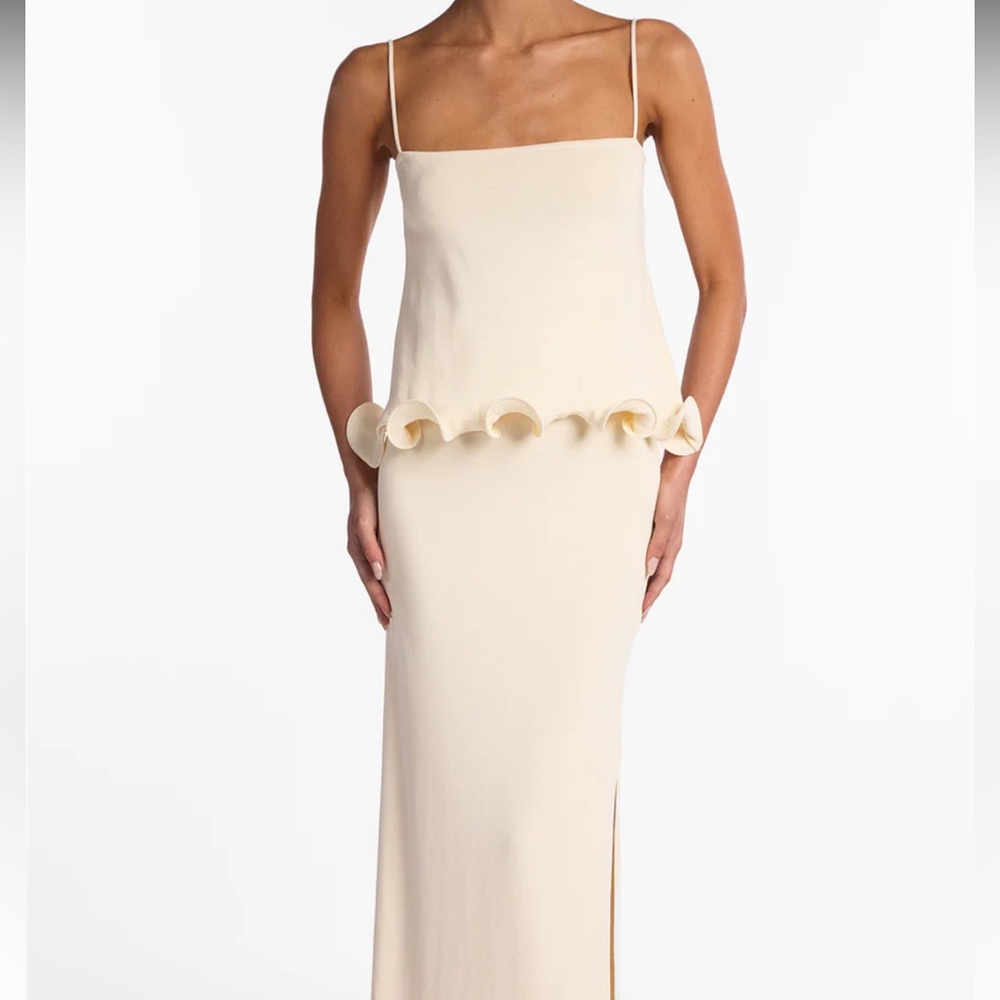 SAME cream matching set, skirt and top